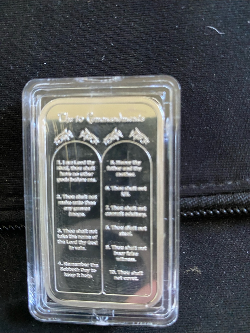 The 10 Commandments Silver 1 ounce Bar.999 fine Silver